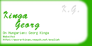 kinga georg business card